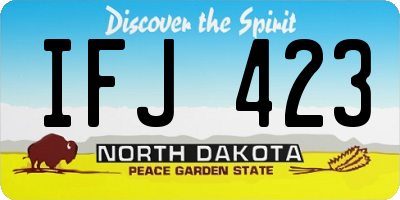 ND license plate IFJ423