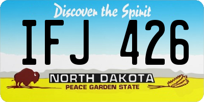 ND license plate IFJ426
