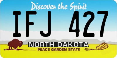 ND license plate IFJ427
