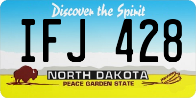 ND license plate IFJ428