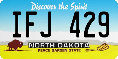ND license plate IFJ429