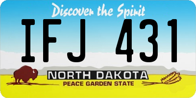 ND license plate IFJ431