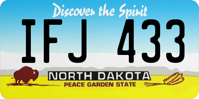 ND license plate IFJ433