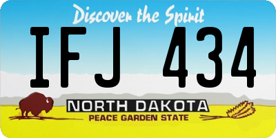 ND license plate IFJ434