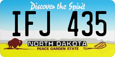ND license plate IFJ435