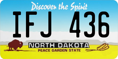 ND license plate IFJ436