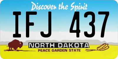 ND license plate IFJ437