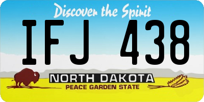 ND license plate IFJ438
