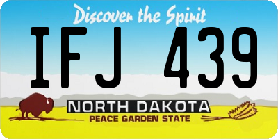 ND license plate IFJ439