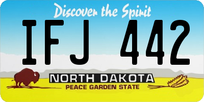 ND license plate IFJ442