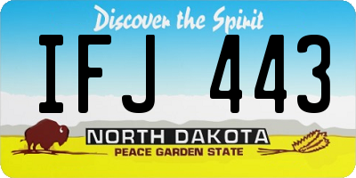ND license plate IFJ443