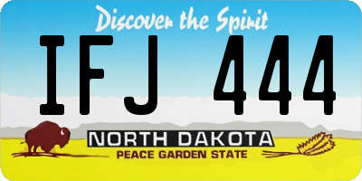 ND license plate IFJ444