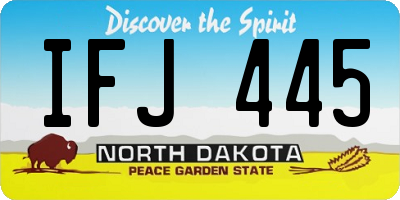 ND license plate IFJ445