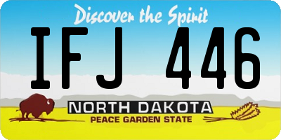 ND license plate IFJ446
