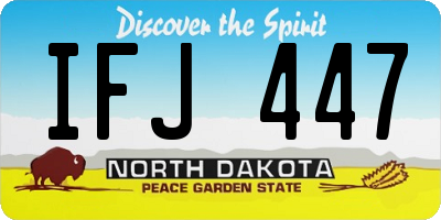 ND license plate IFJ447