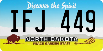 ND license plate IFJ449