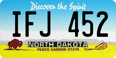 ND license plate IFJ452