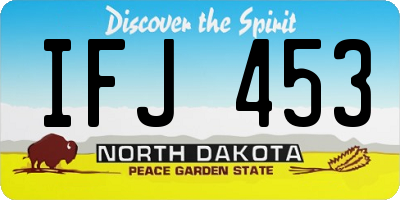 ND license plate IFJ453
