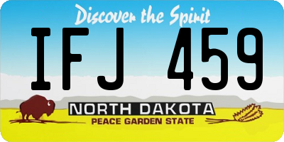 ND license plate IFJ459