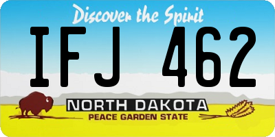 ND license plate IFJ462