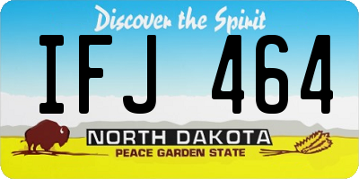 ND license plate IFJ464