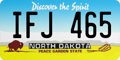 ND license plate IFJ465