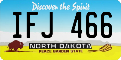 ND license plate IFJ466
