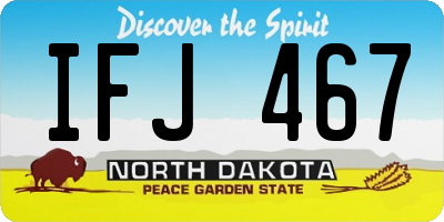ND license plate IFJ467