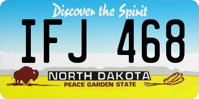 ND license plate IFJ468