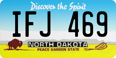 ND license plate IFJ469
