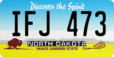ND license plate IFJ473
