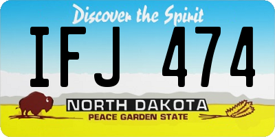 ND license plate IFJ474