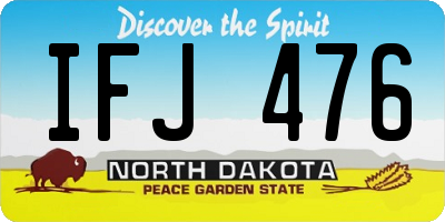 ND license plate IFJ476