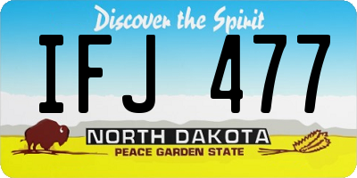 ND license plate IFJ477