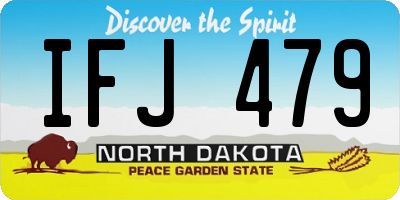 ND license plate IFJ479