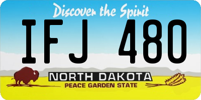 ND license plate IFJ480