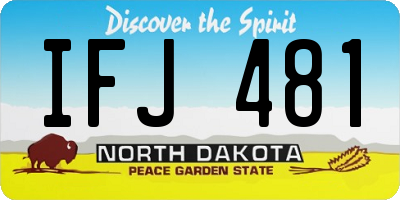ND license plate IFJ481