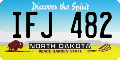ND license plate IFJ482