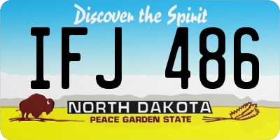 ND license plate IFJ486