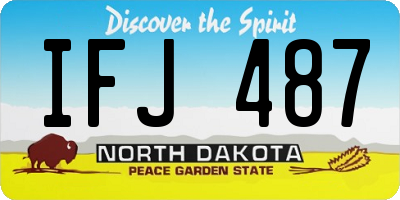 ND license plate IFJ487