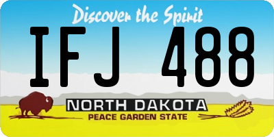 ND license plate IFJ488
