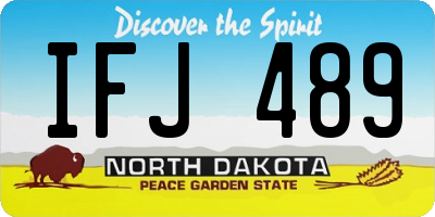 ND license plate IFJ489