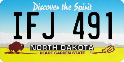 ND license plate IFJ491