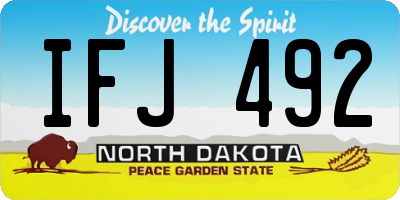 ND license plate IFJ492