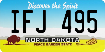 ND license plate IFJ495