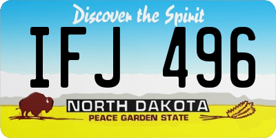ND license plate IFJ496