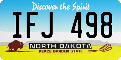 ND license plate IFJ498