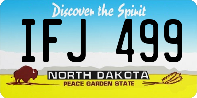 ND license plate IFJ499