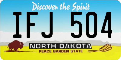 ND license plate IFJ504