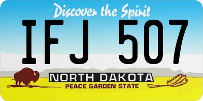 ND license plate IFJ507